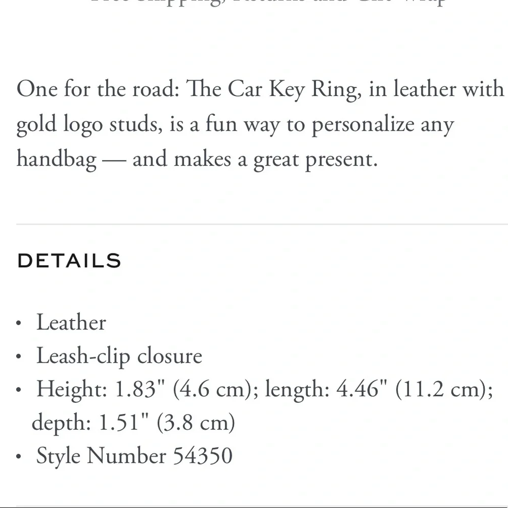 Tory Burch Car Key Ring 🔑 - Picture 7 of 7